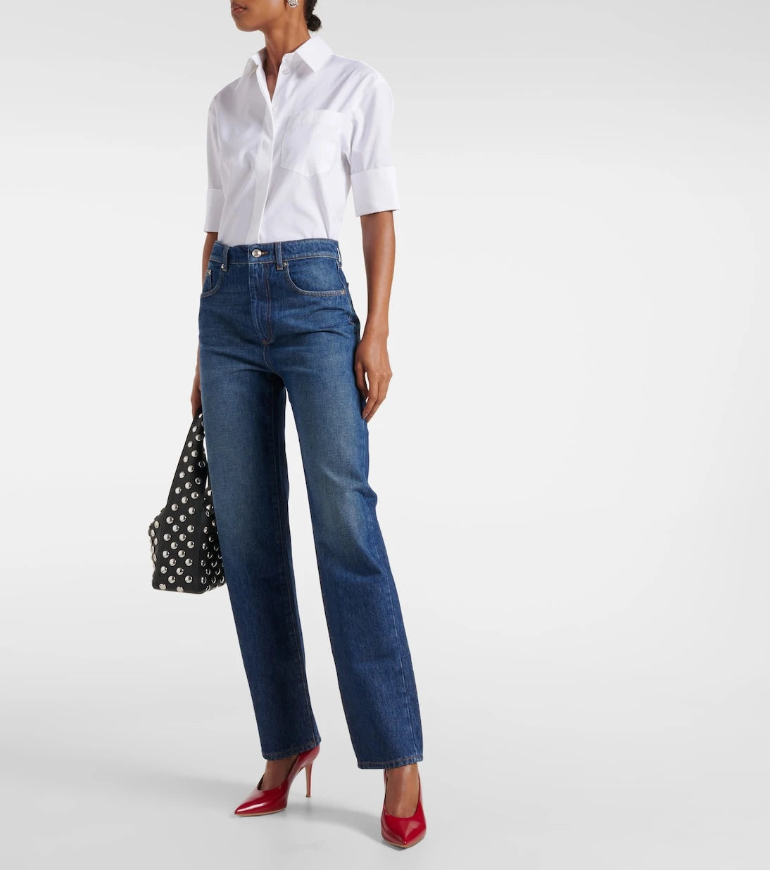 Sportmax - جينز مستقيم بقصّة منخفضة