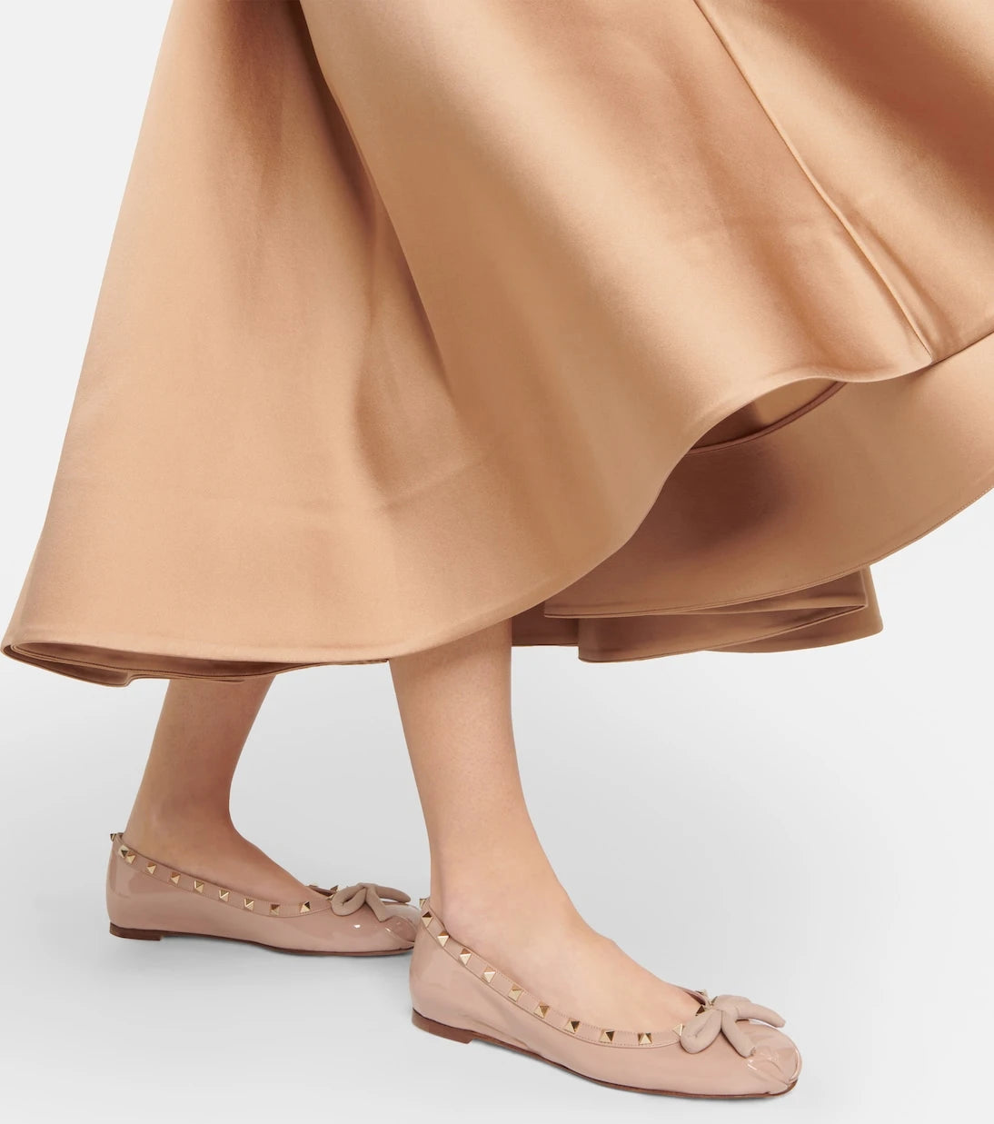 Valentino Garavani - Rockstud patent leather ballet flats