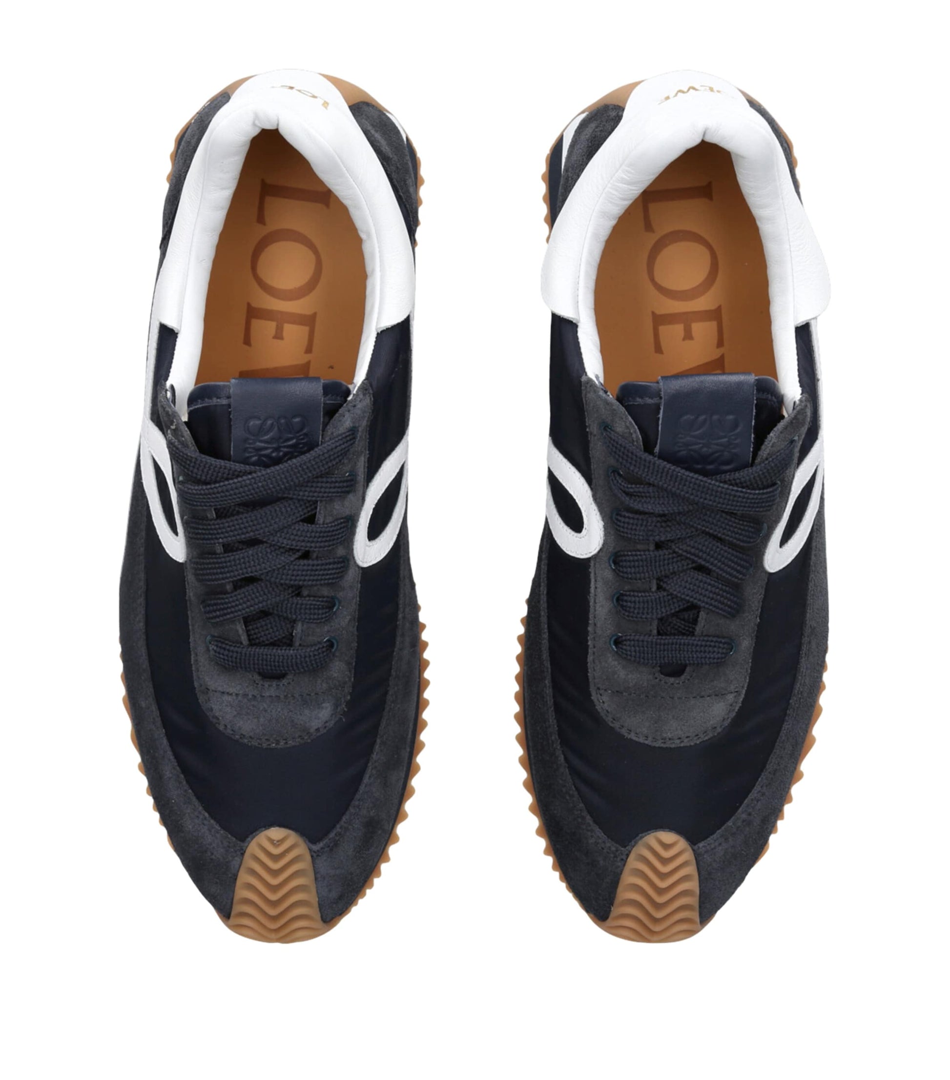 Suede-Panel Flow Runner Sneakers