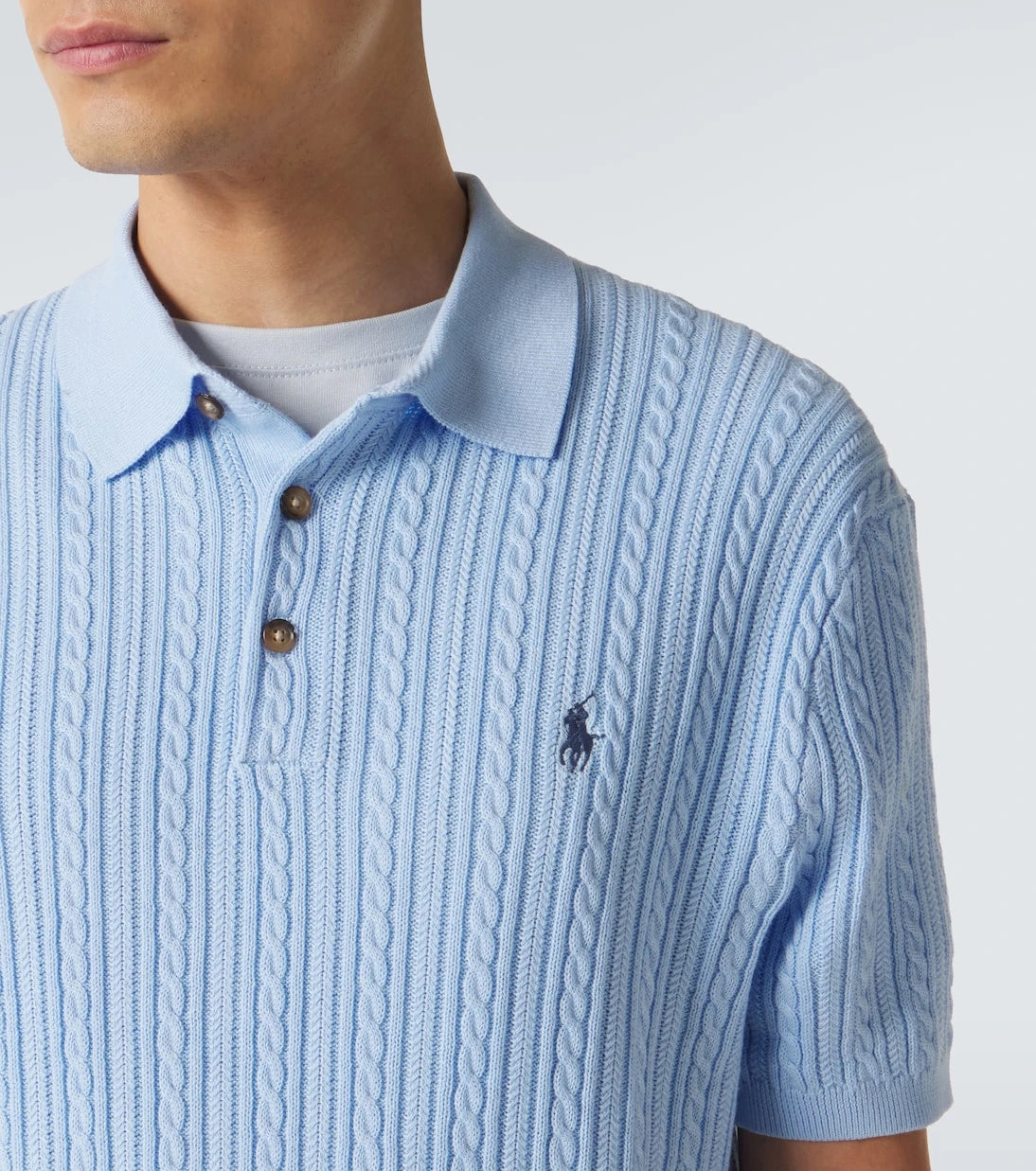 Polo Ralph Lauren - Cable-knit cotton polo sweater