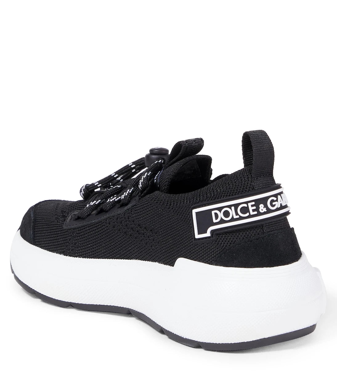 Dolce&Gabbana Kids - Logo leather-trimmed sneakers