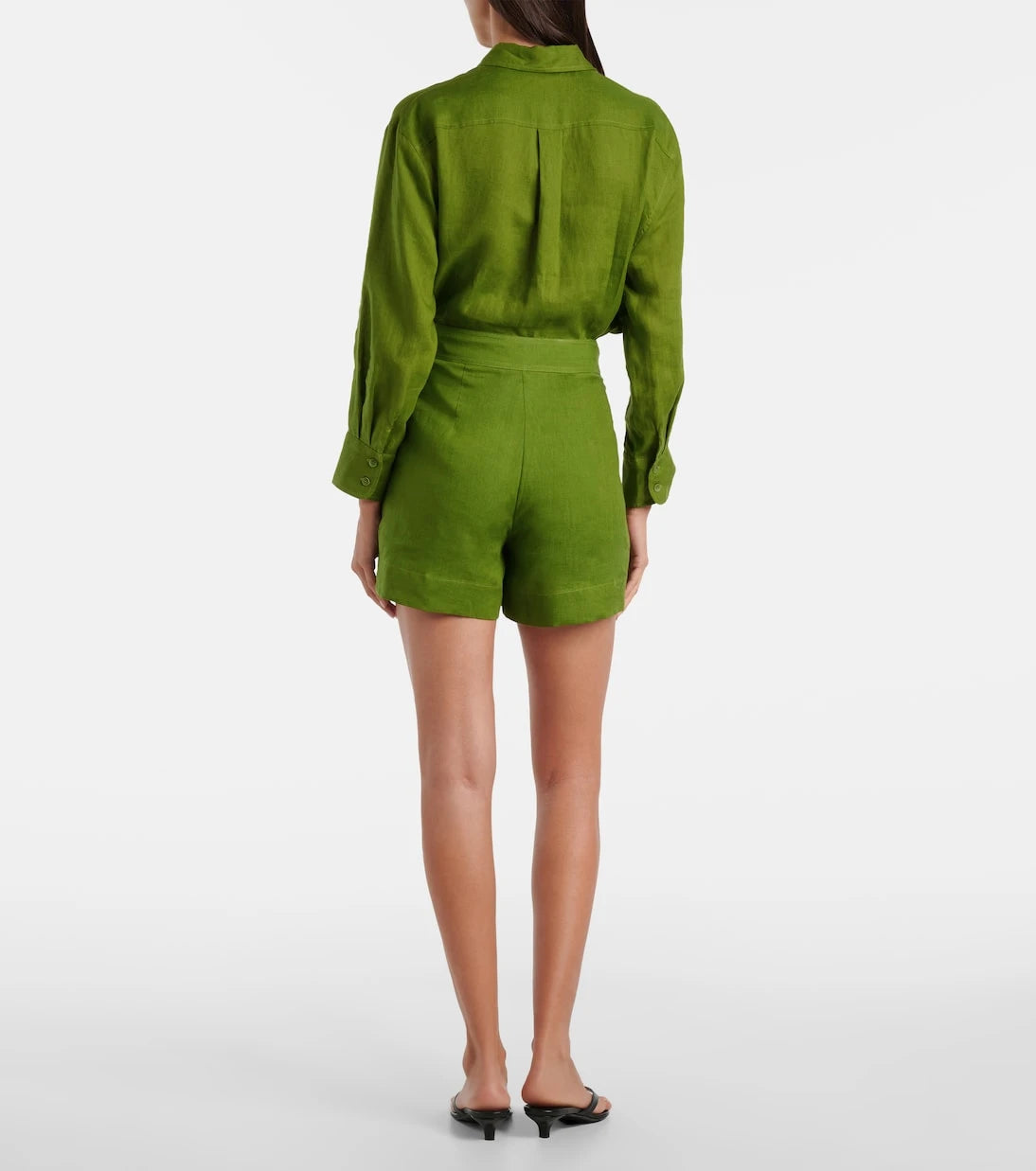 Eres - Correct high-rise linen shorts
