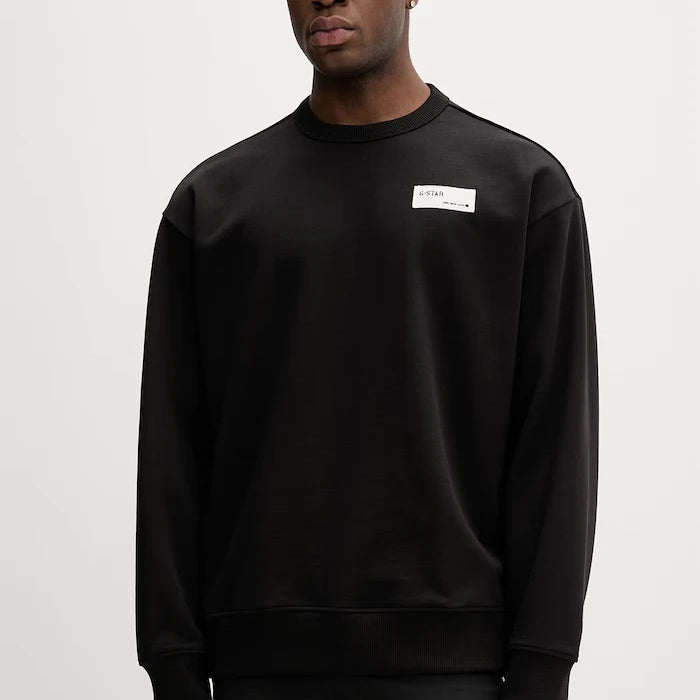 G-Star düz erkek pamuklu sweatshirt HB badge r sw