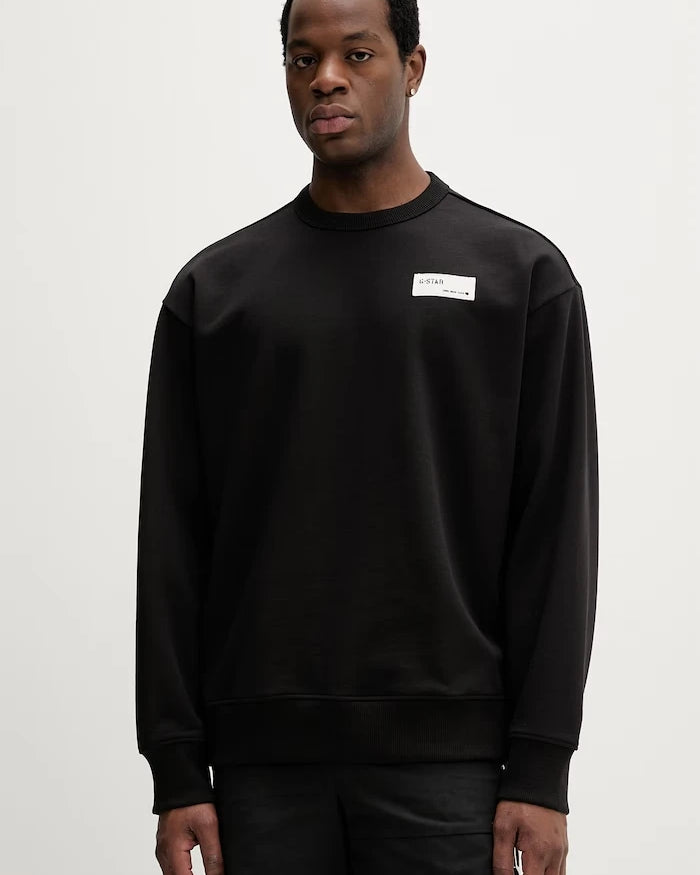 G-Star düz erkek pamuklu sweatshirt HB badge r sw