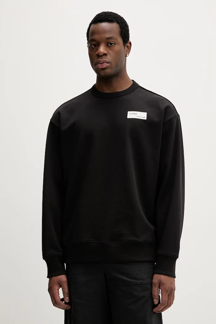 G-Star düz erkek pamuklu sweatshirt HB badge r sw