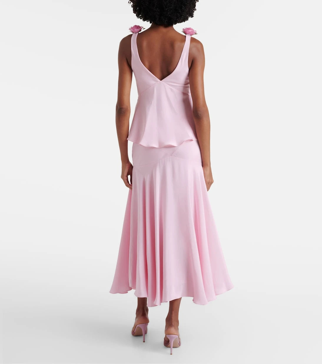 Rodarte - Silk crêpe midi skirt