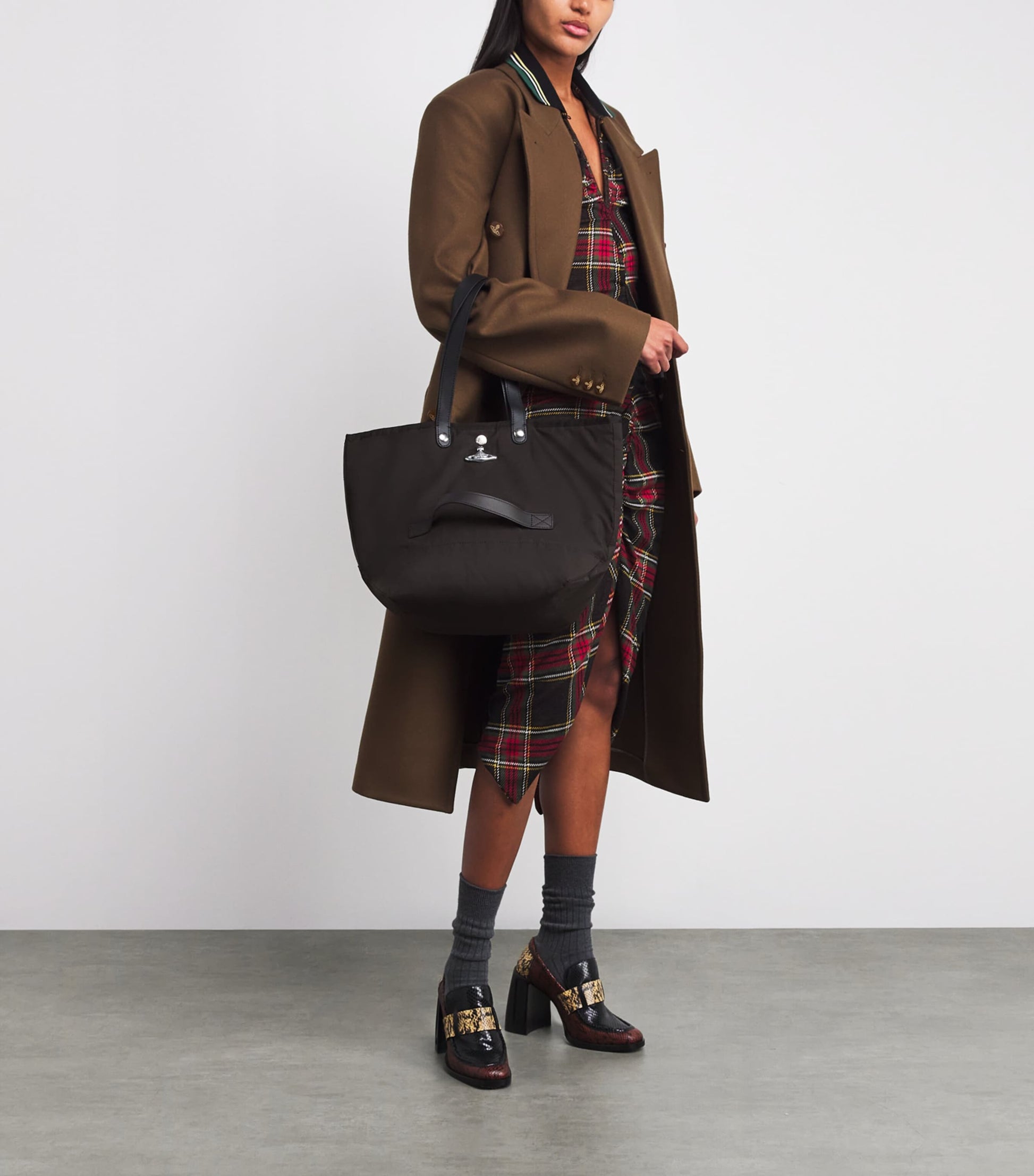 Vivienne Westwood Black Small Utility Shopper Bag