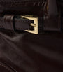 Prada Brown Mini Leather Bonnie Top-Handle Bag