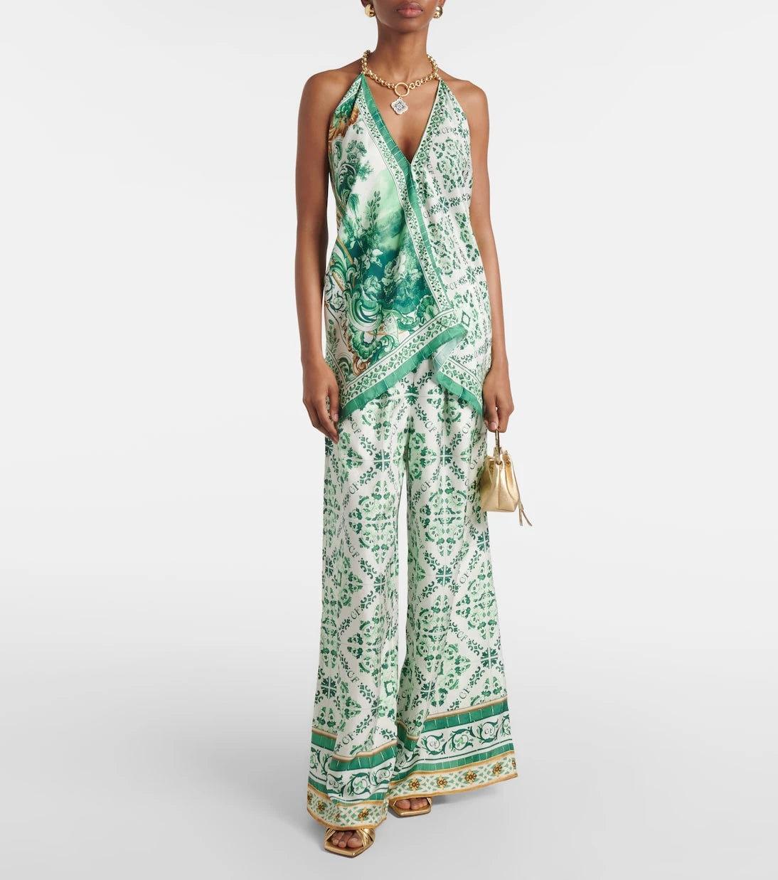 Camilla - Printed silk palazzo pants