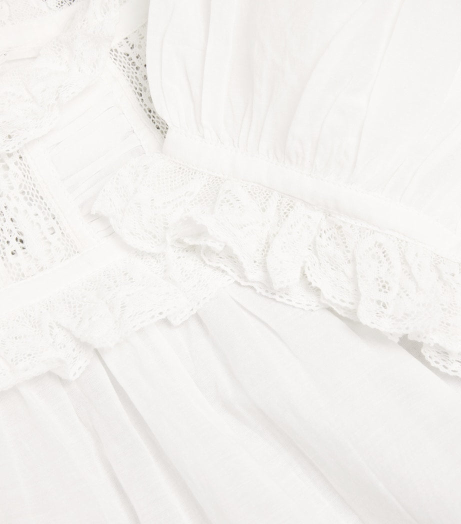 White Organic Cotton-Blend Frances Blouse