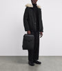 Yves Salomon Black Down Coyote Fur-Trim Waterproof Parka