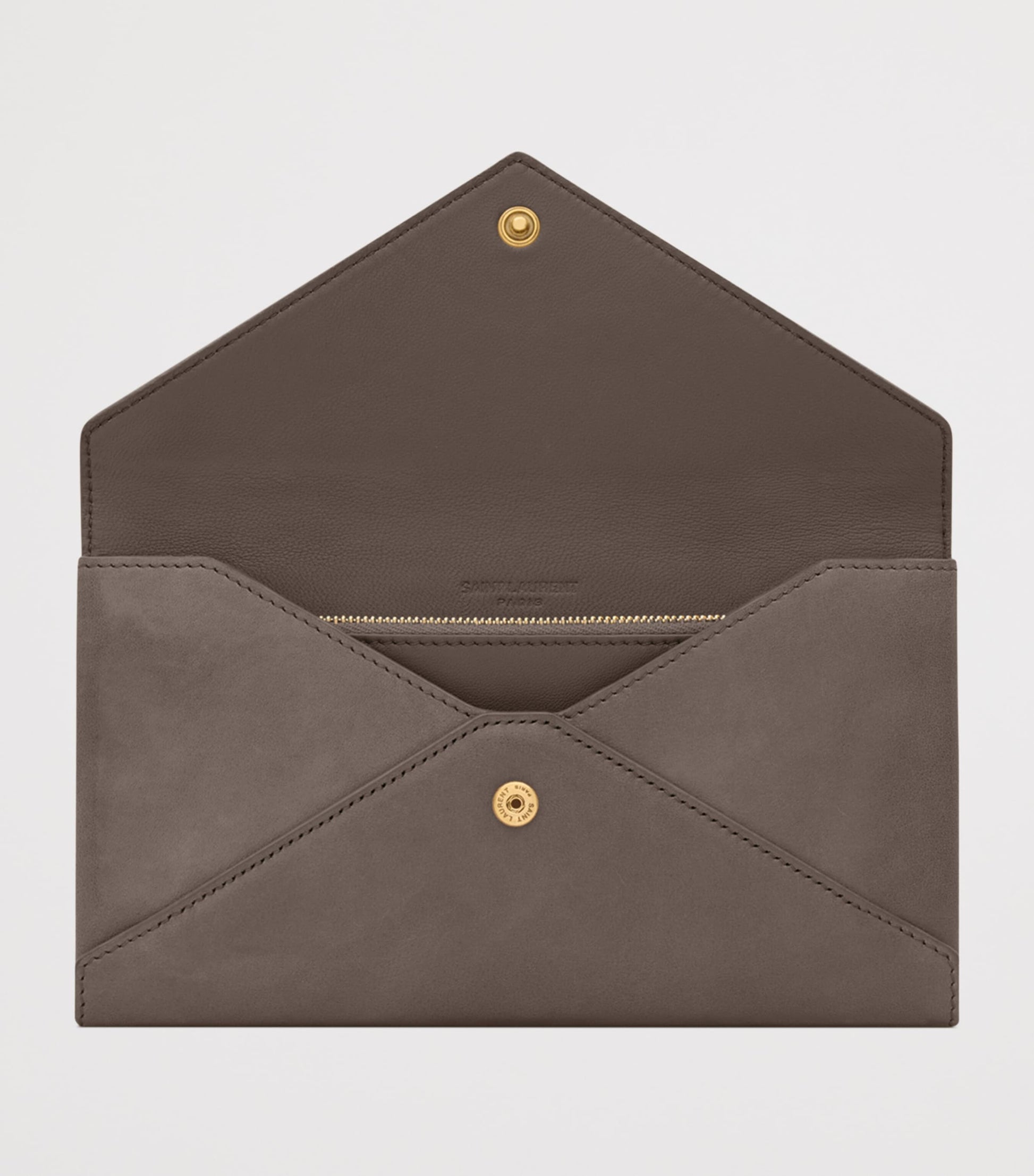 Saint Laurent Grey Large Letter Wallet