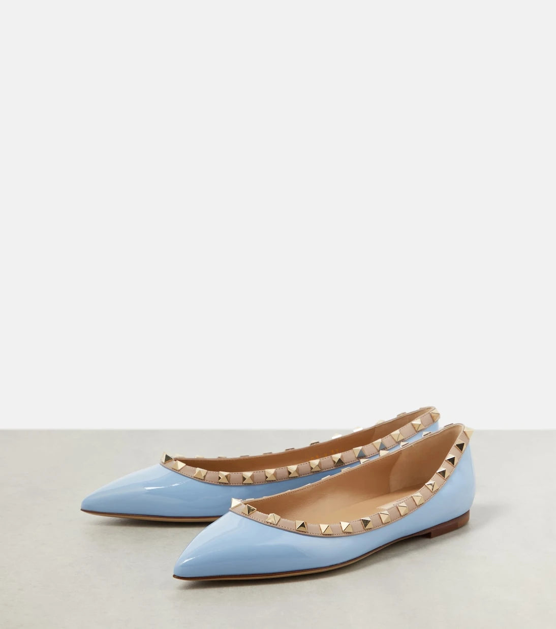 Valentino Garavani - Rockstud patent leather ballet flats