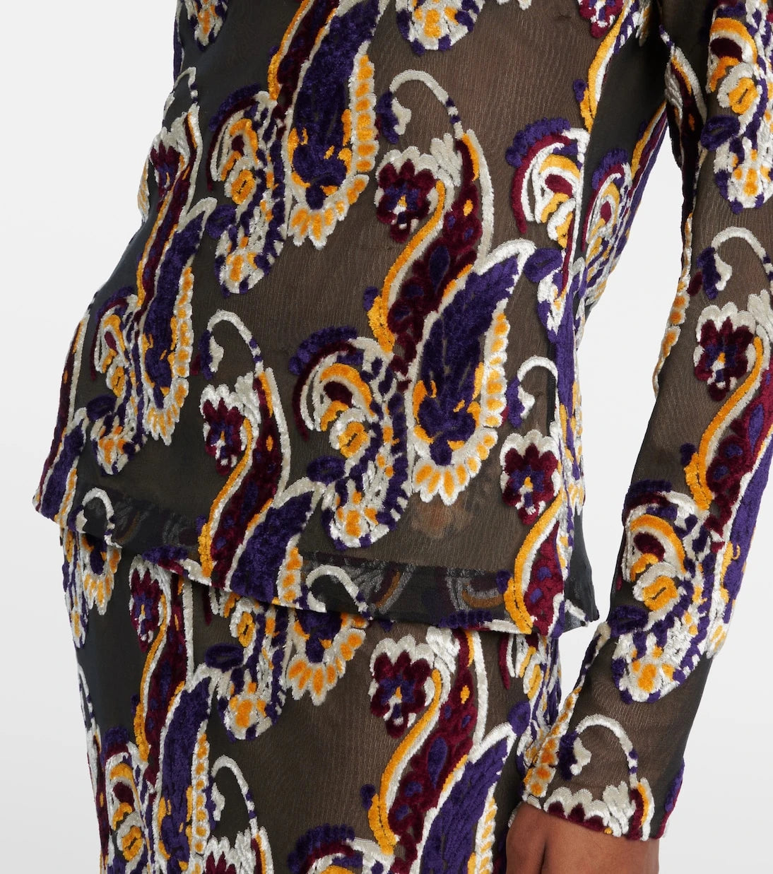 Etro - Paisley semi-sheer top