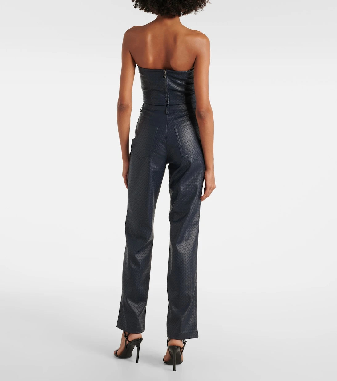 Rotate - Woven faux leather bandeau top