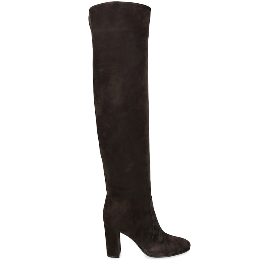 Gianvito Rossi Brown Suede Glen Over-The-Knee Boots 45