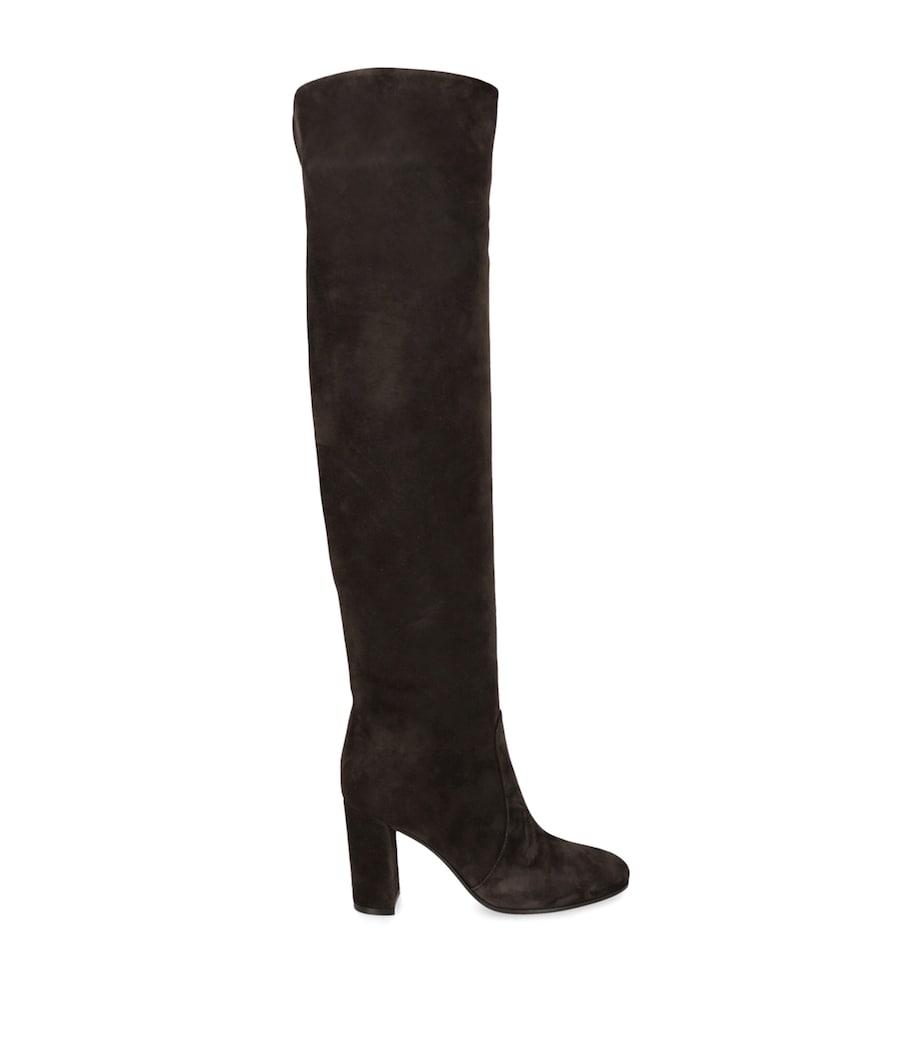 Gianvito Rossi Brown Suede Glen Over-The-Knee Boots 45