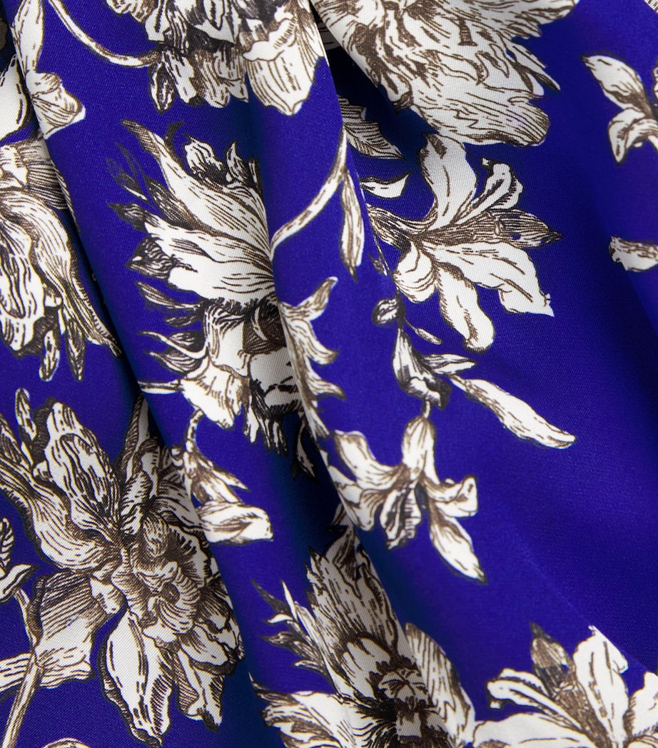 Alice+Olivia Blue Willa Bell-Sleeve Top