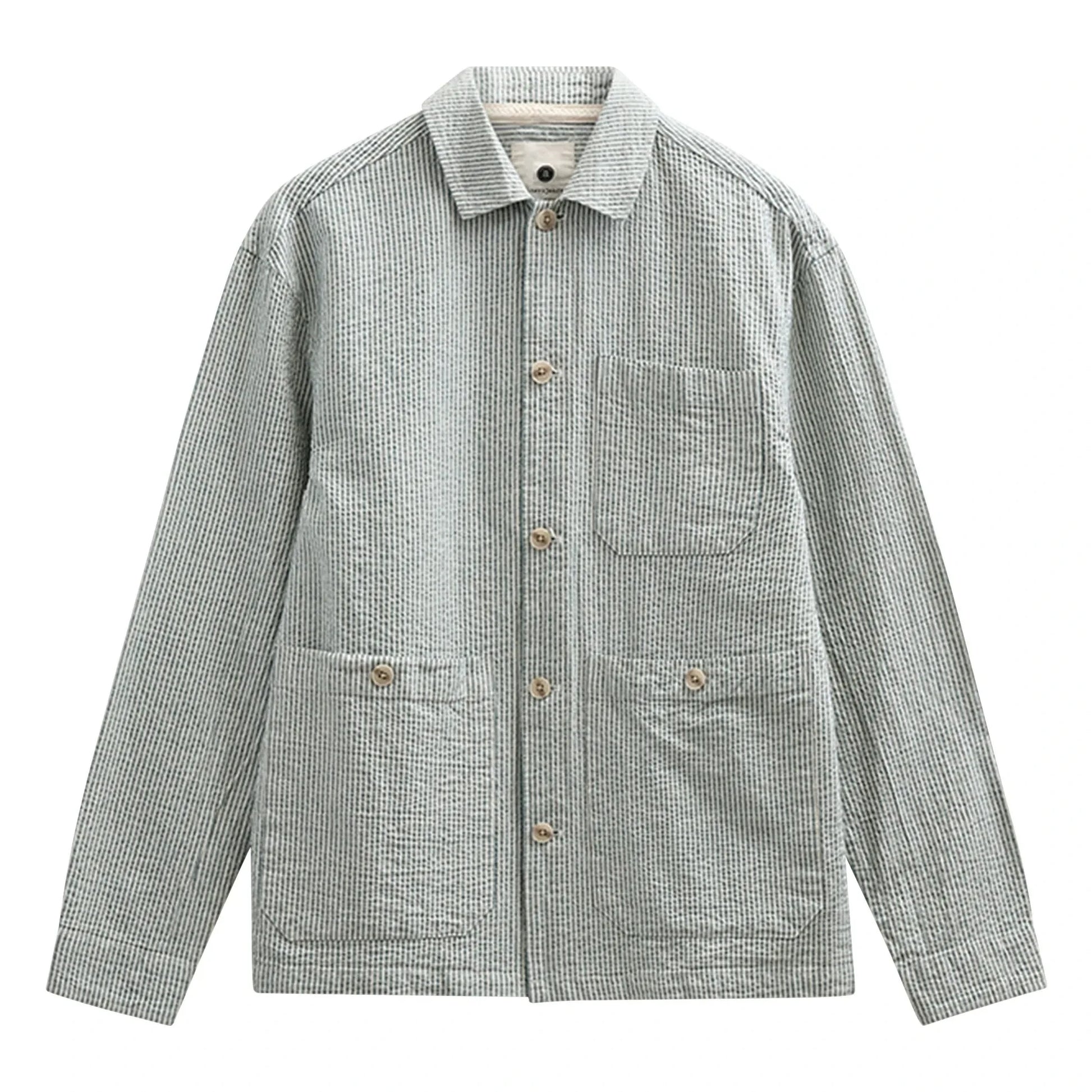 Anerkjendt - Akodin striped overshirt | Light grey