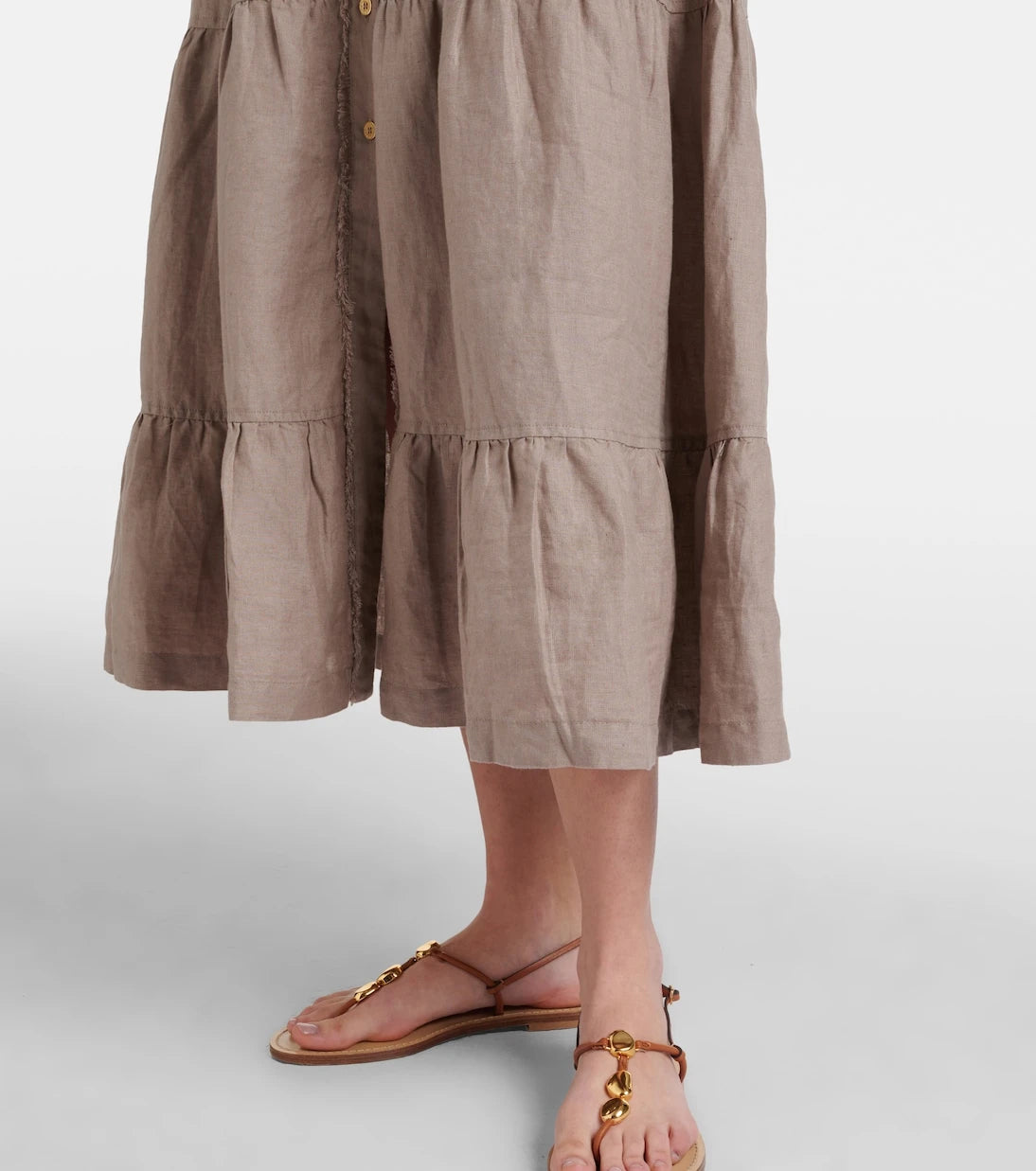 Heidi Klein - Zakynthos tiered linen midi dress