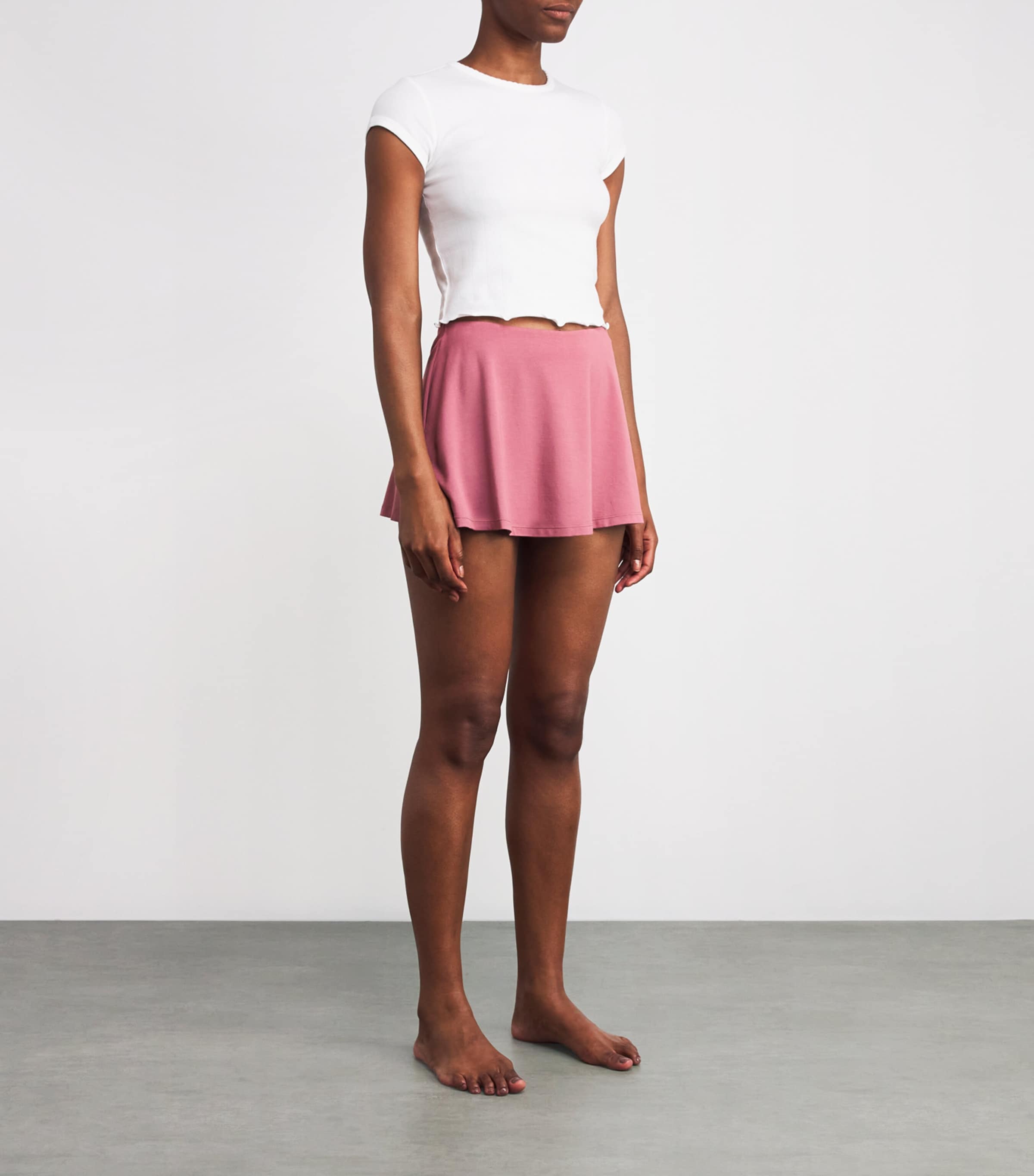 White Stretch-Cotton Drop Needle Baby T-Shirt