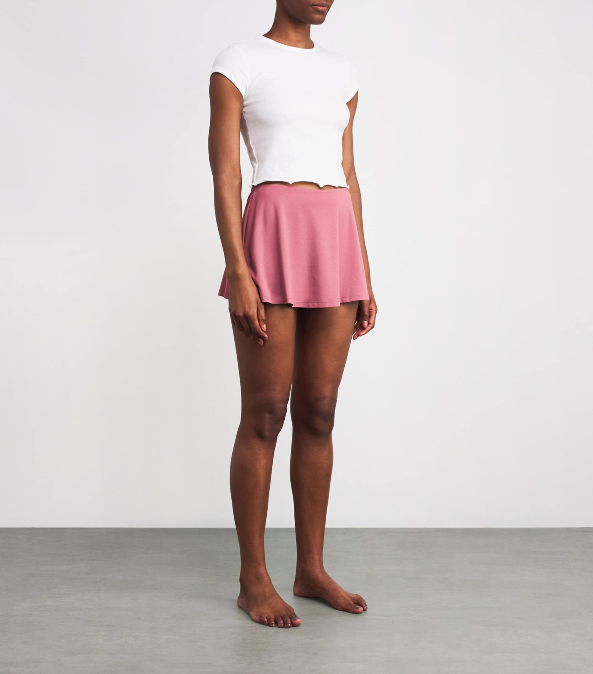 White Stretch-Cotton Drop Needle Baby T-Shirt