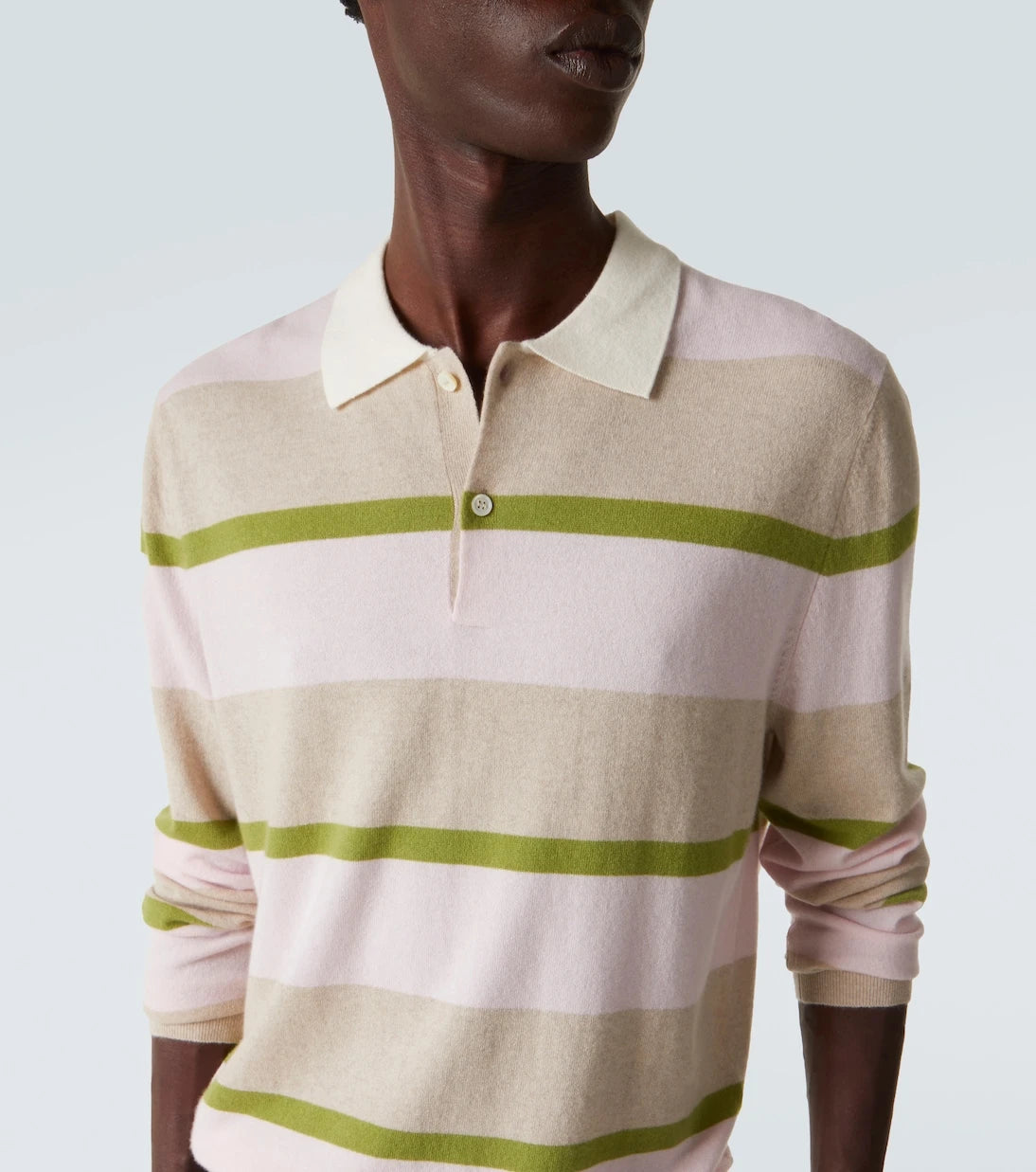 Arch4 - Mr Salvatore striped cashmere polo sweater