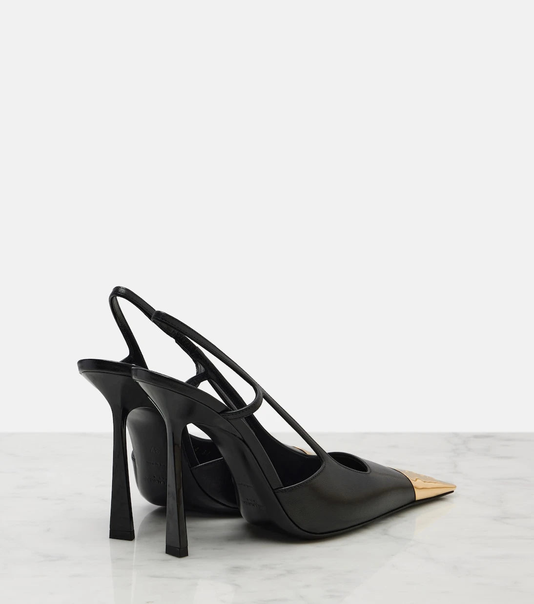 Saint Laurent - Jeanne 110 leather slingback pumps