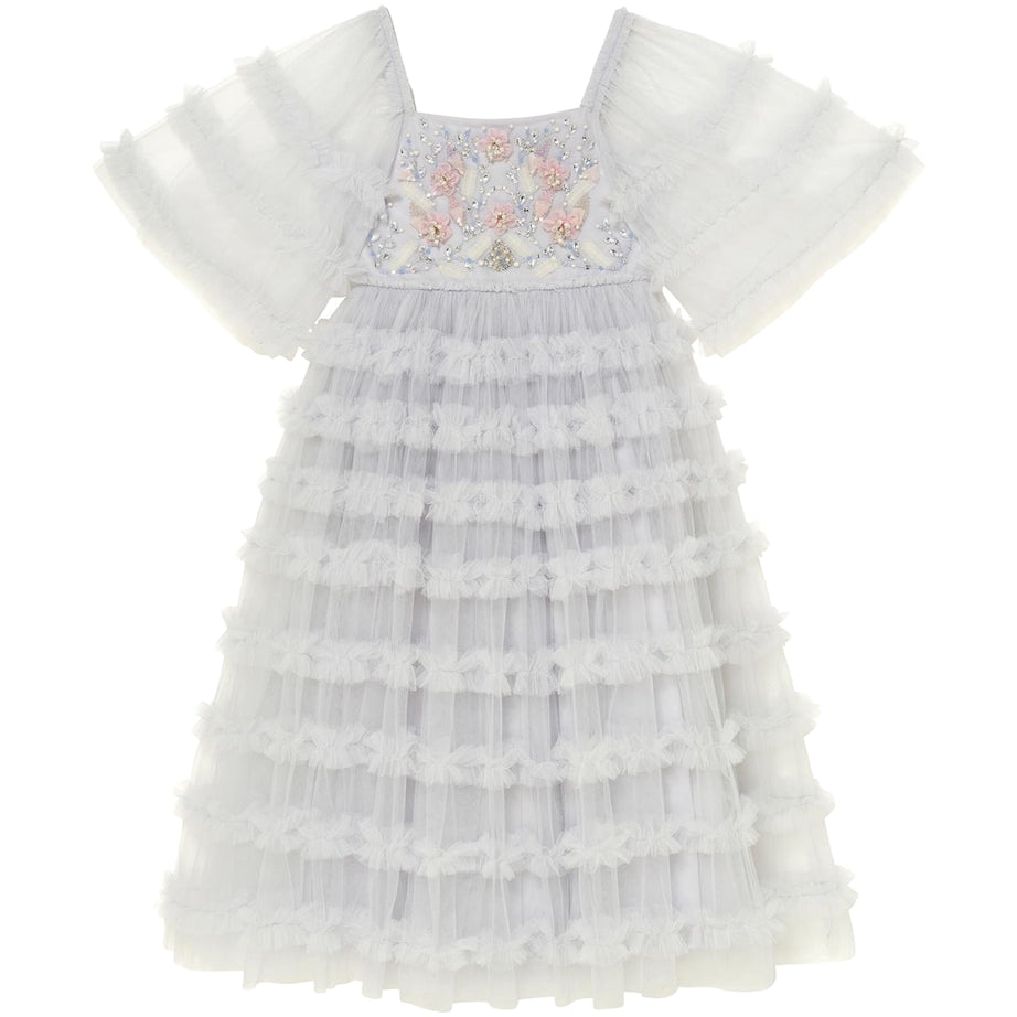 Silver Cotton Blooming Blossom Dress (12 Years)