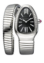 Stainless Steel and Diamond Serpenti Tubogas Watch 35mm