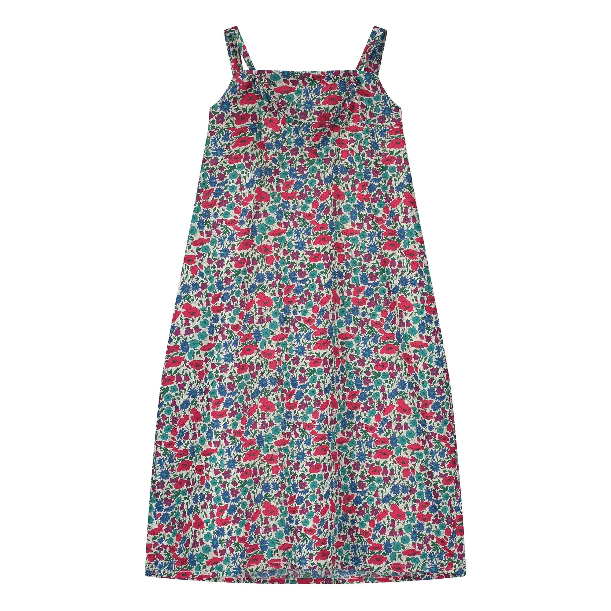 Tangerine - Floral midi dress | Raspberry Red