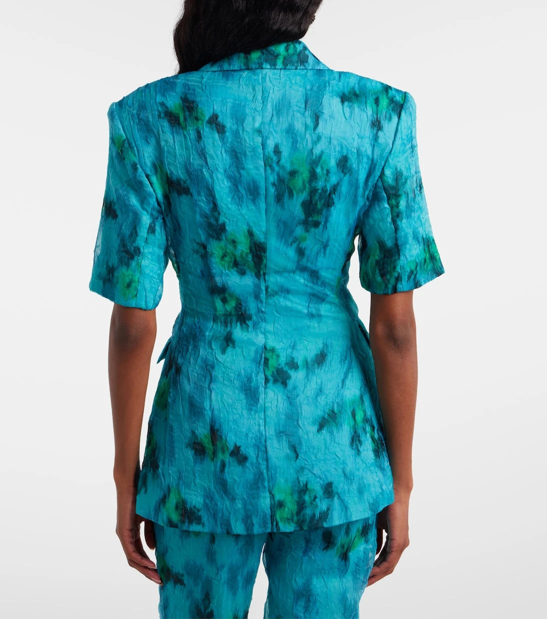 Ganni - Printed organza blazer