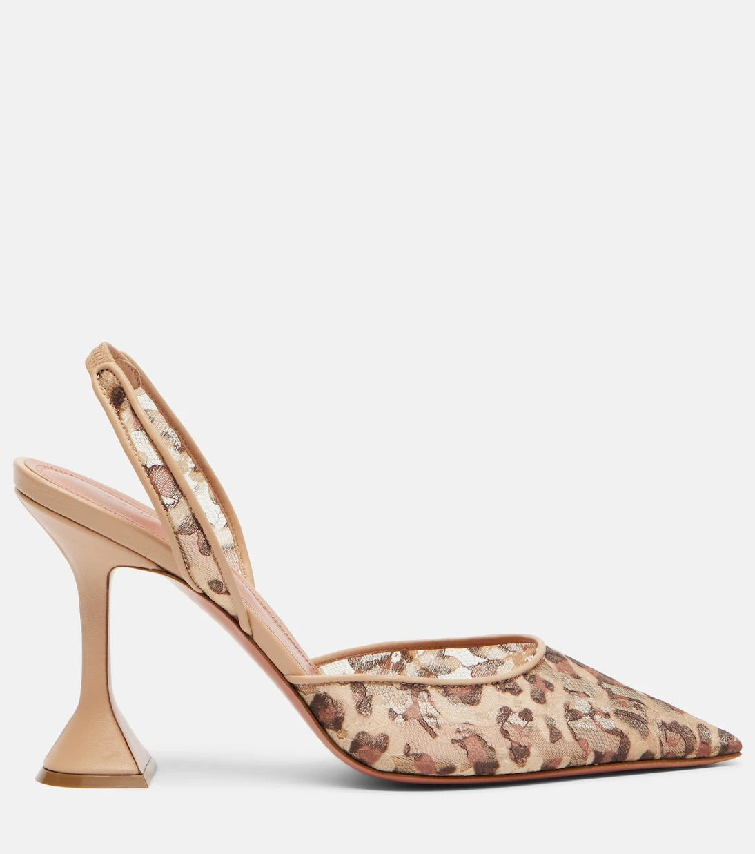 Amina Muaddi - Holli 95 leopard-print slingback pumps