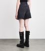 AGOLDE Black Denim Dame Wide-Leg Shorts