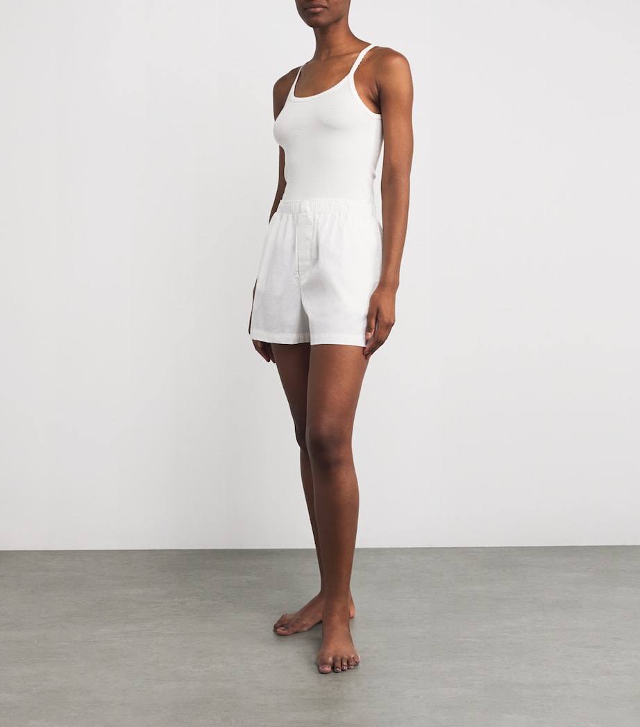 Stretch-Cotton Pointelle Camisole Top SNOW