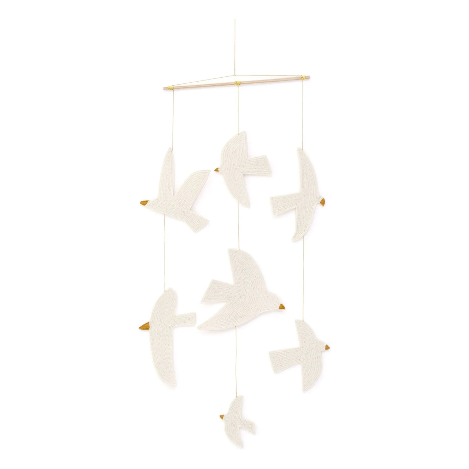 Muskhane - Birdy felt mobile | Ecru