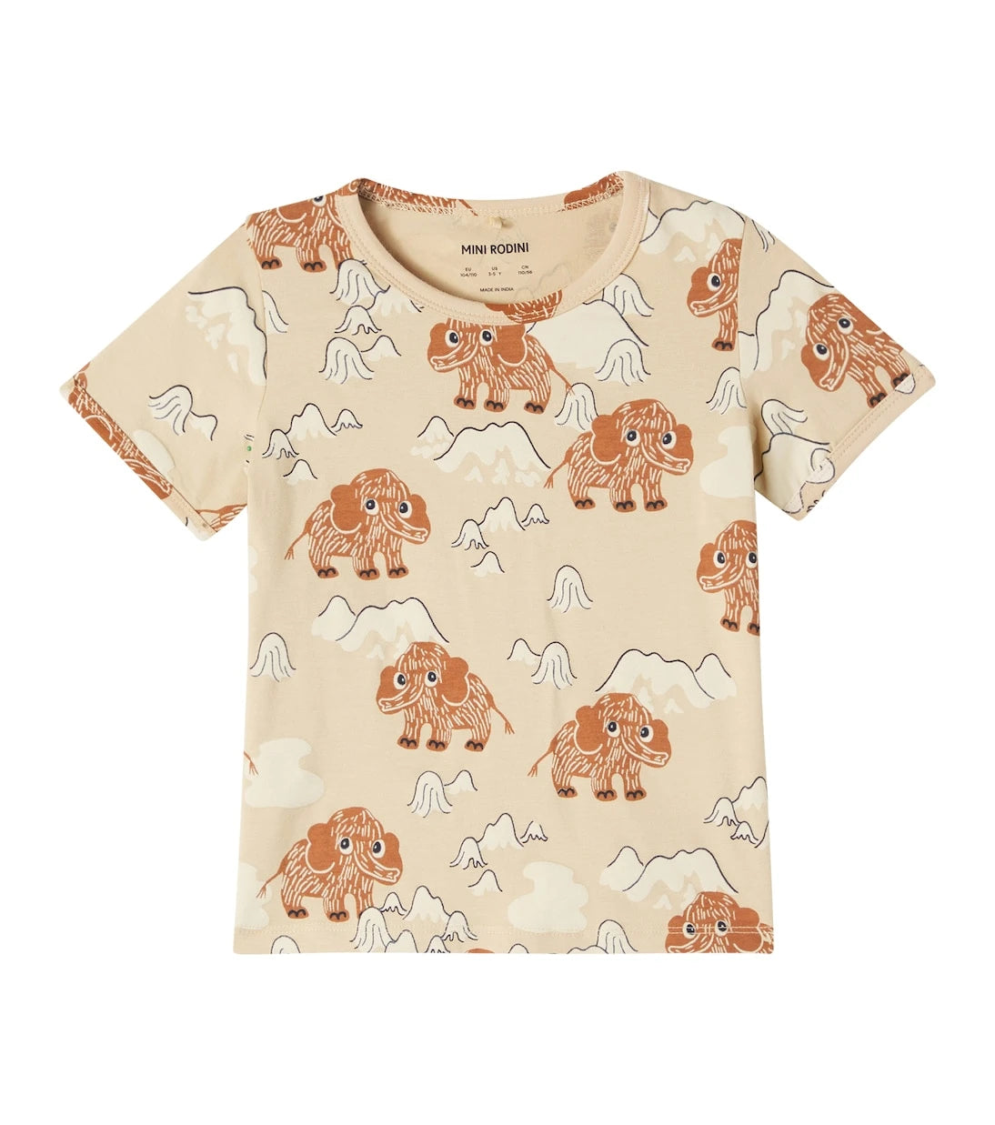 Mini Rodini - Mammoth cotton-blend jersey T-shirt