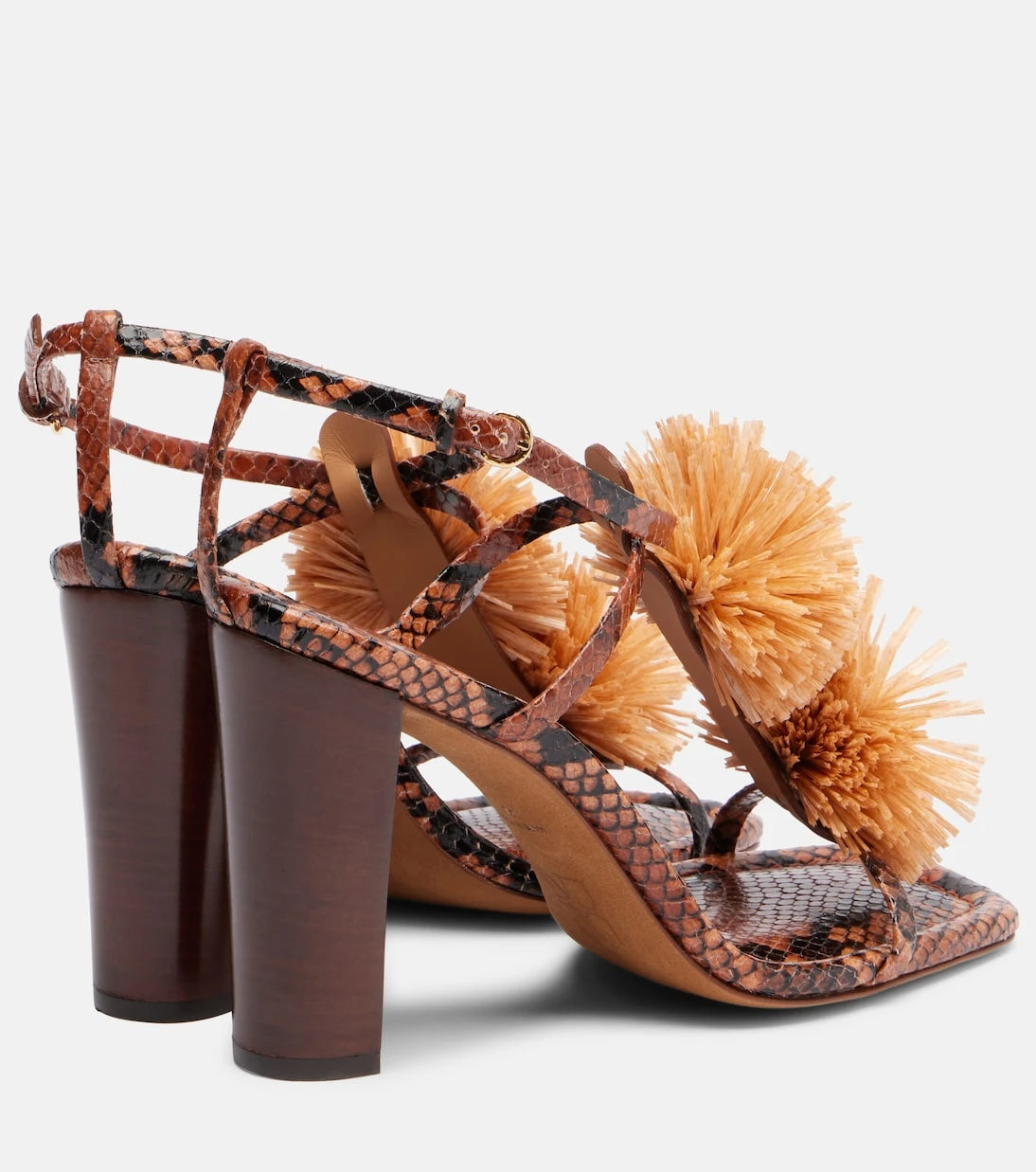 Ulla Johnson - Isolde raffia-trimmed leather sandals