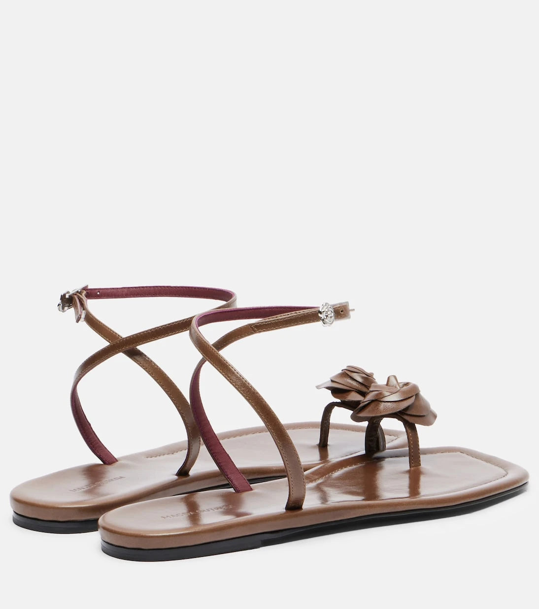 Magda Butrym - Floral-appliqué leather sandals