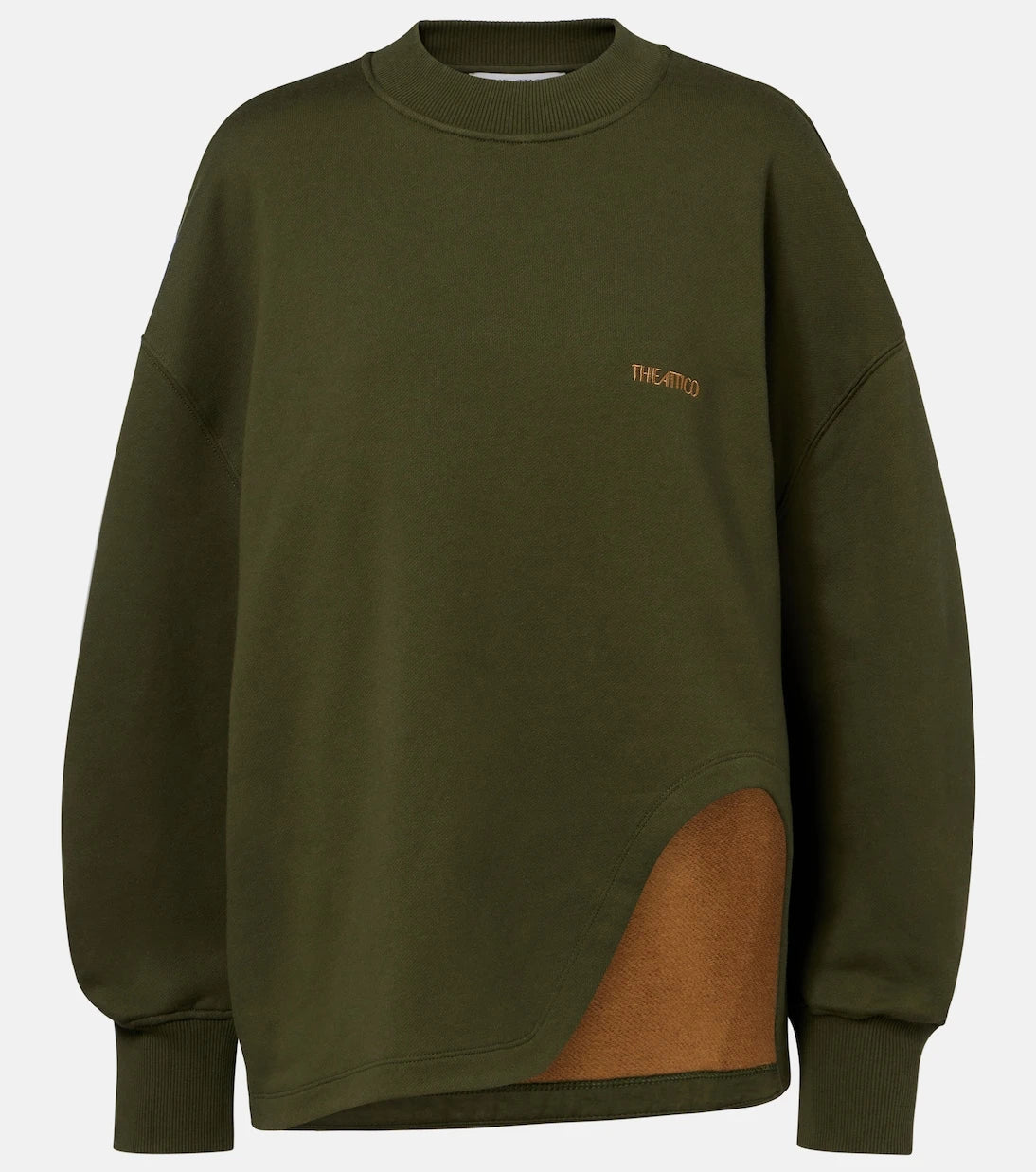 The Attico - Oversized cotton jersey sweatshirt