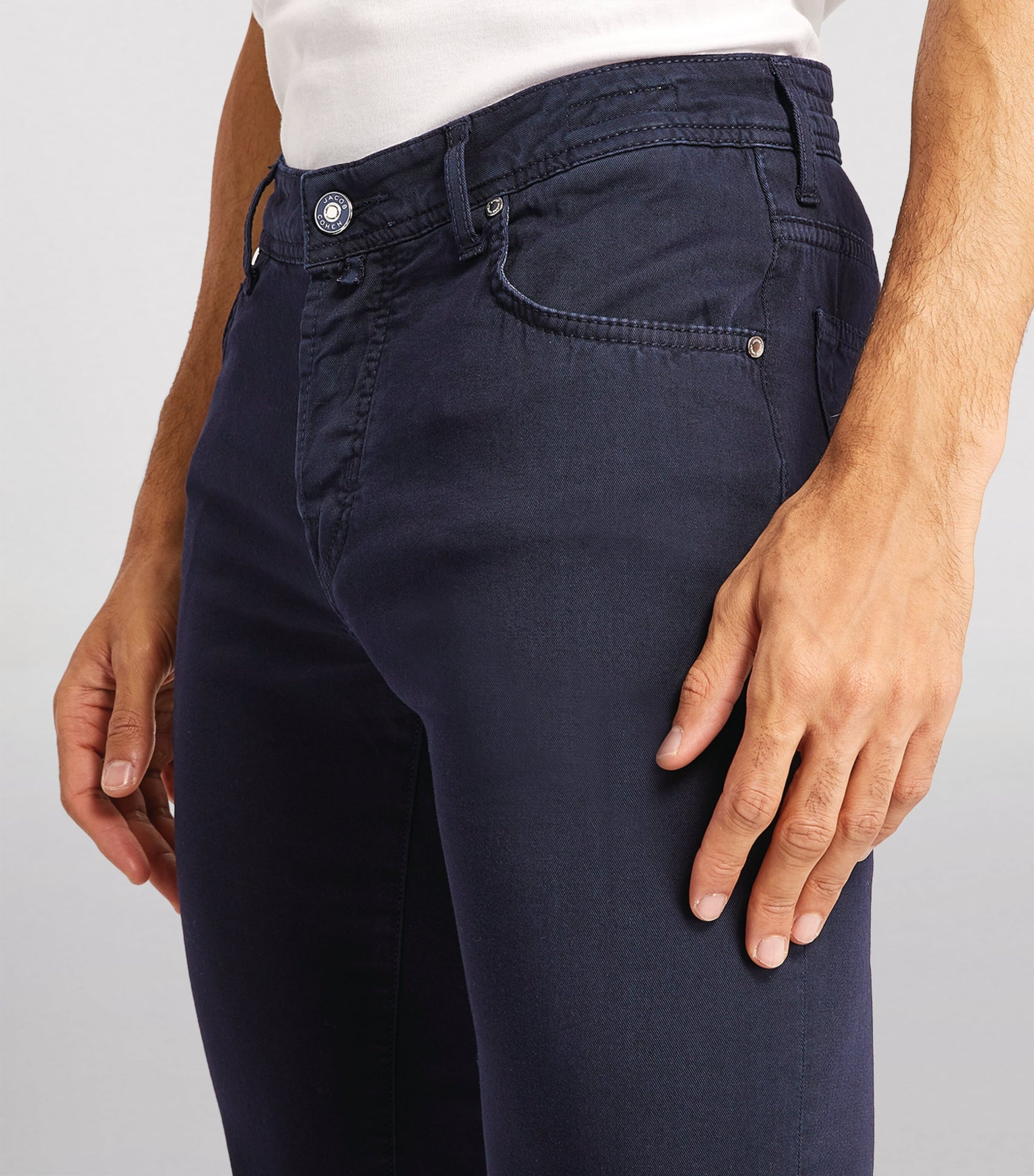 JACOB COHËN Cotton-Rich Slim Trousers