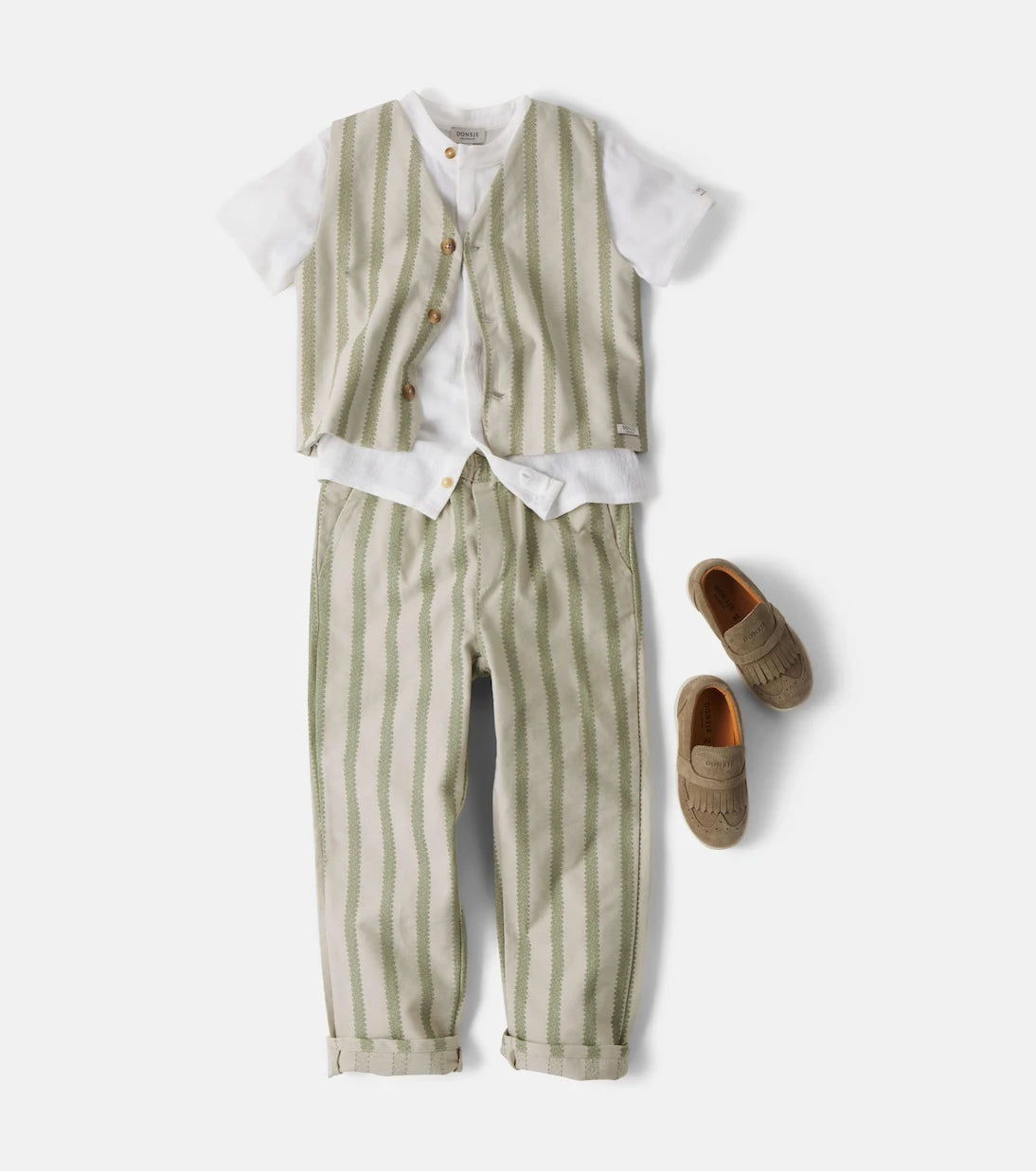 Donsje - Shortan striped cotton vest