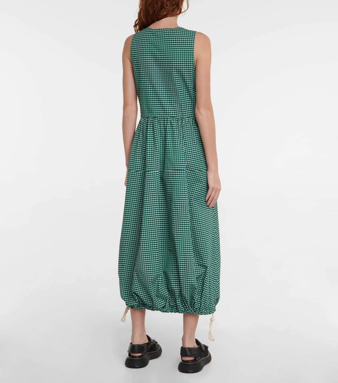 Plan C - Checked cotton dress