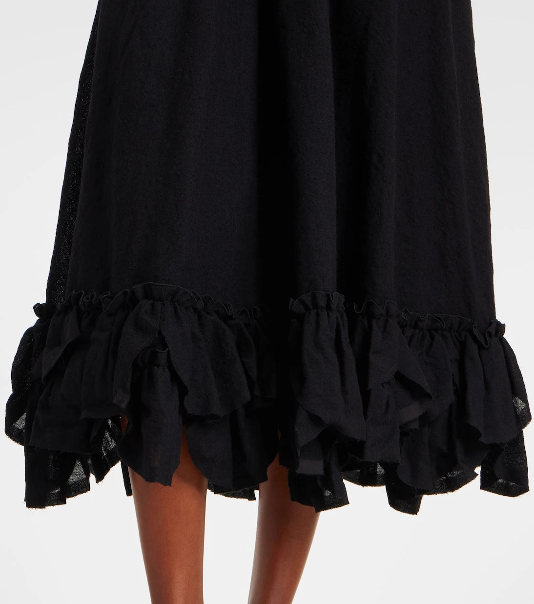 Noir Kei Ninomiya - Wool-blend midi skirt
