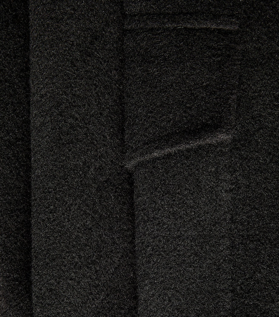 Yves Salomon Black Fur-Collar Bomber Jacket