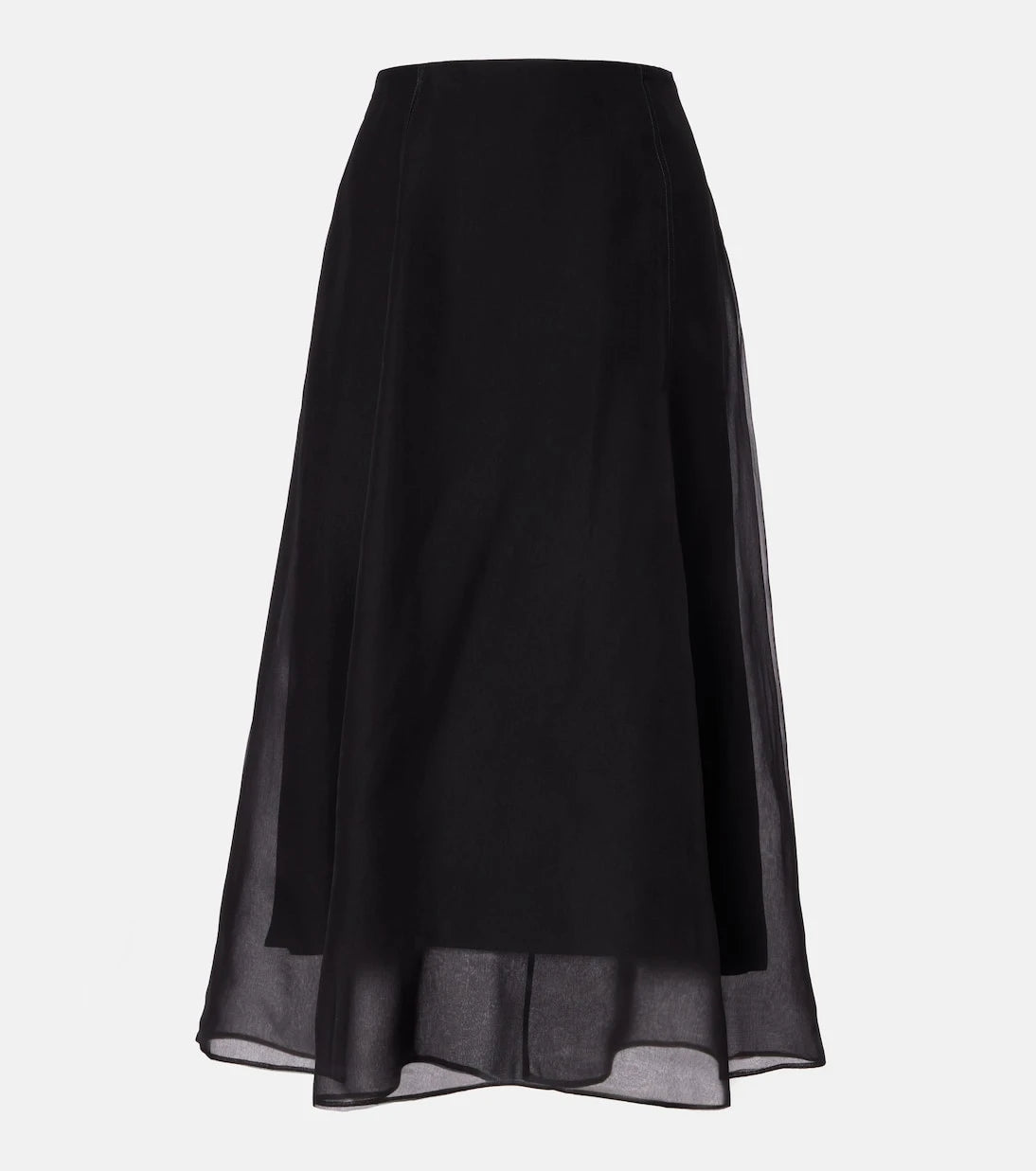 Brunello Cucinelli - Silk organza midi skirt