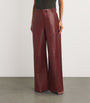 The Wide Leather Trousers SYRAH RED