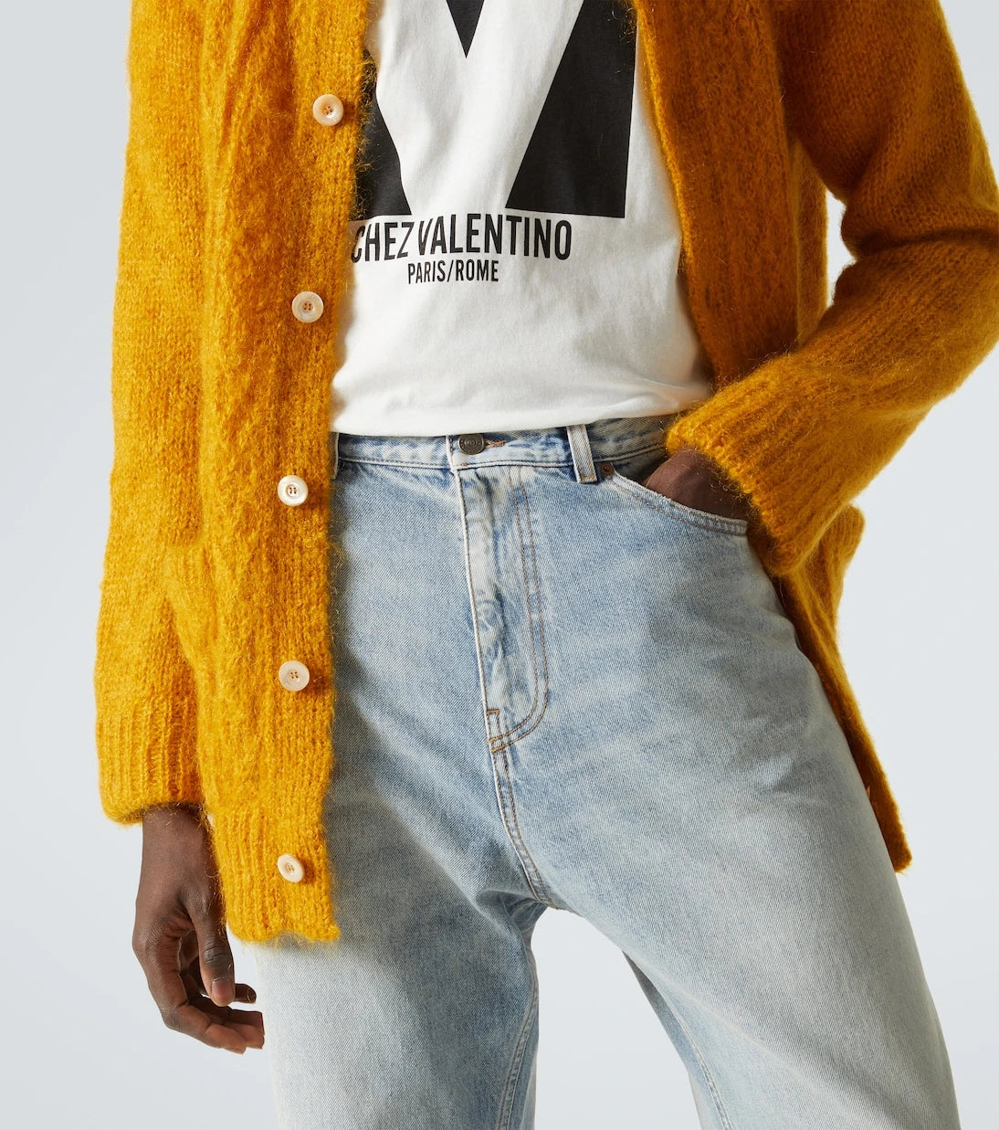 Valentino - High-rise straight jeans