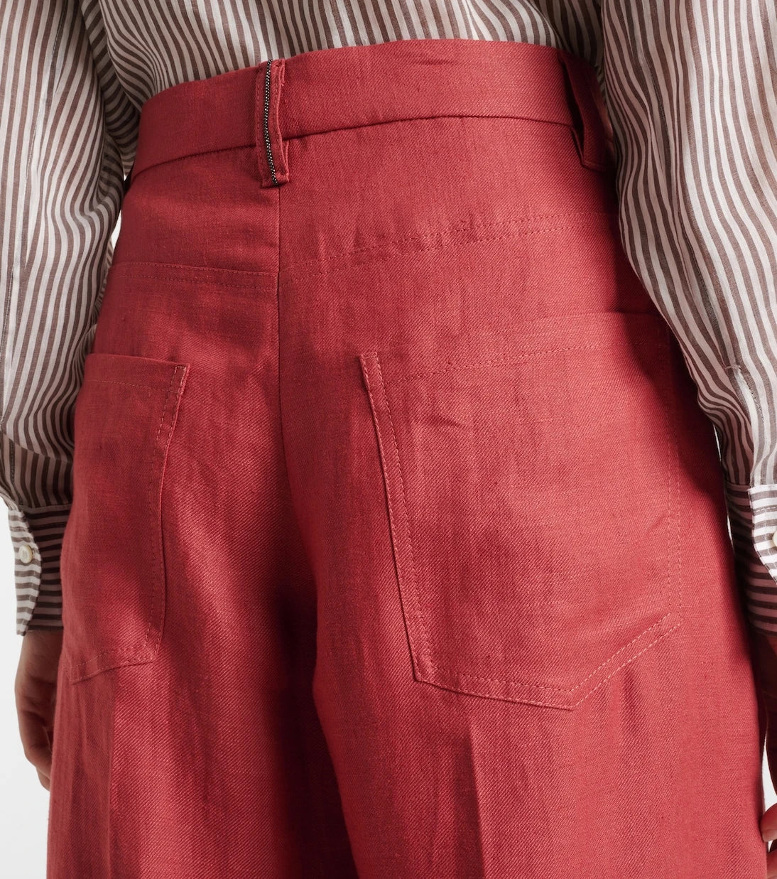 Brunello Cucinelli - Hemp and linen wide-leg pants
