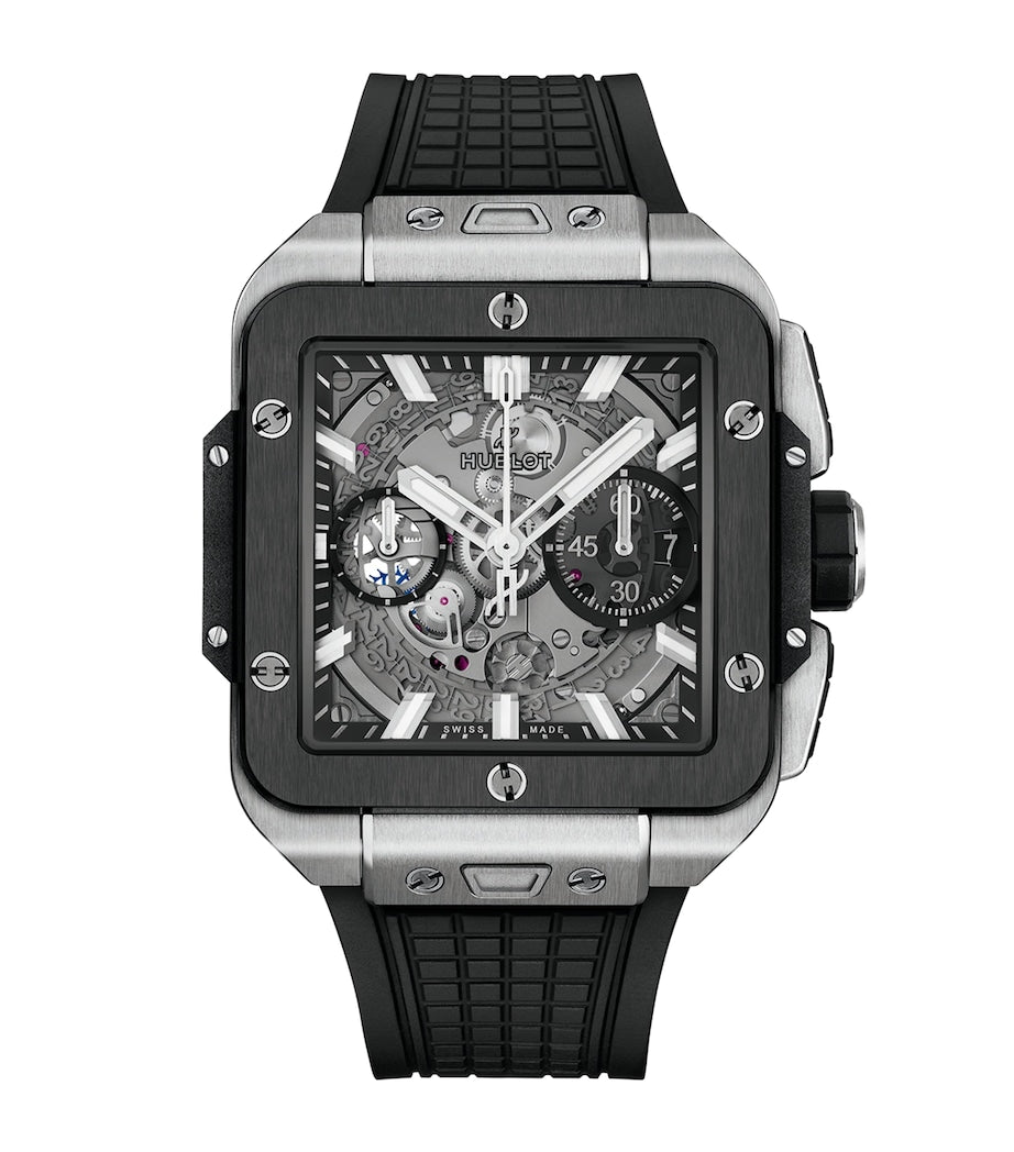 Hublot Titanium and Ceramic Square Bang Unico Watch 42mm